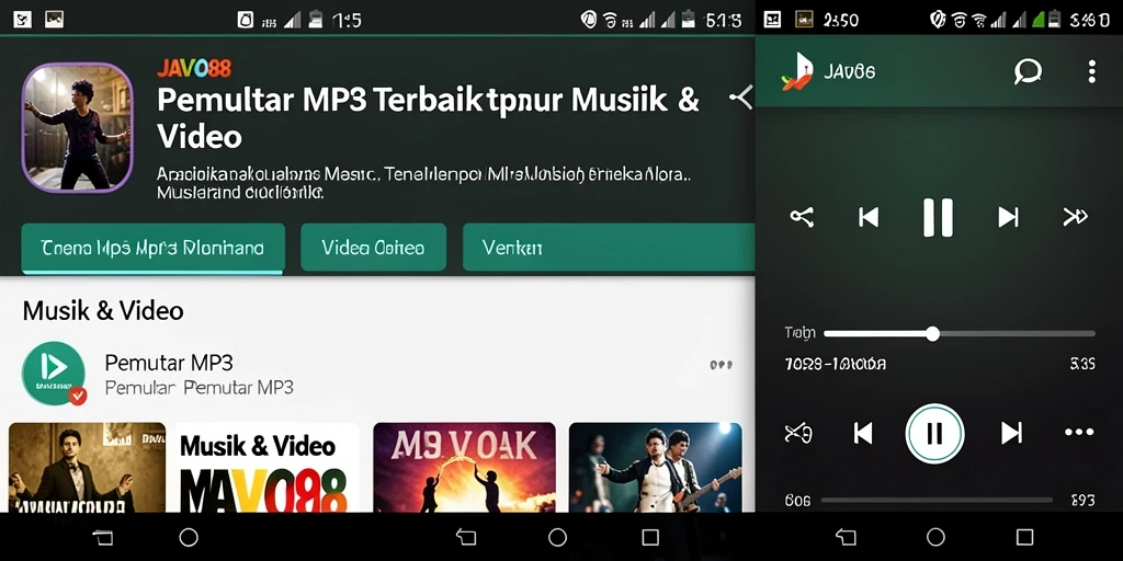 Antarmuka JAVO88 yang intuitif dan menarik untuk Pemutar MP3.