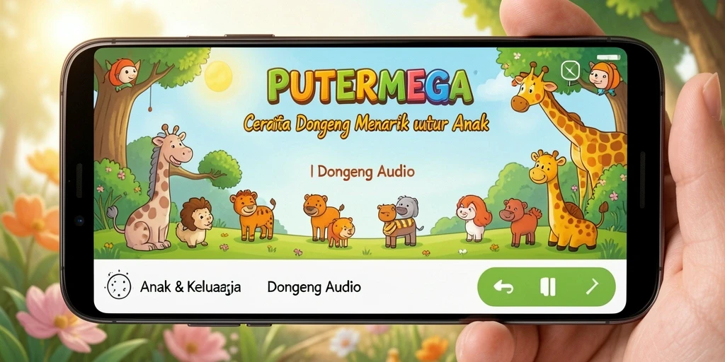 Antarmuka PUTERMEGA yang menyenangkan untuk anak-anak.