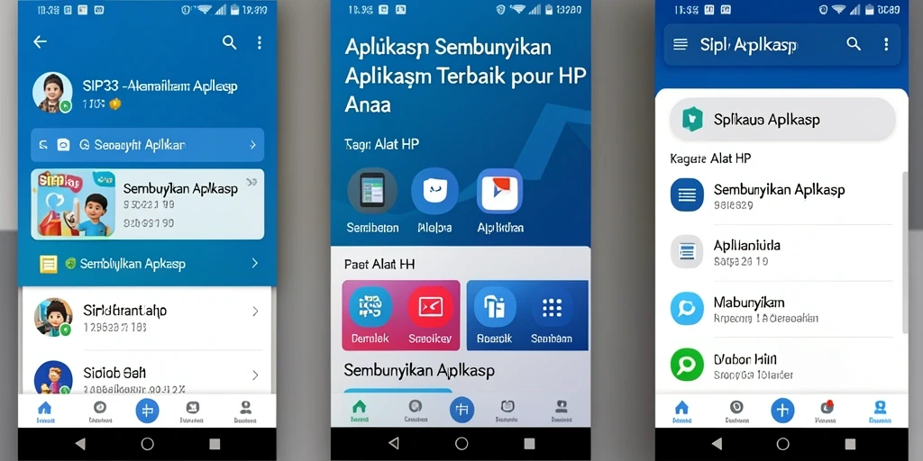 Tampilan antarmuka SIP33 yang ramah pengguna dengan fitur sembunyikan aplikasi.